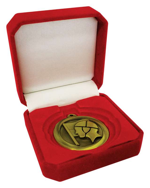Crown Medal Box Red