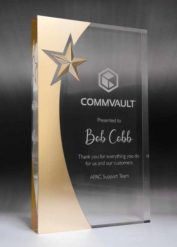 Golden Glow Acrylic Rectangle