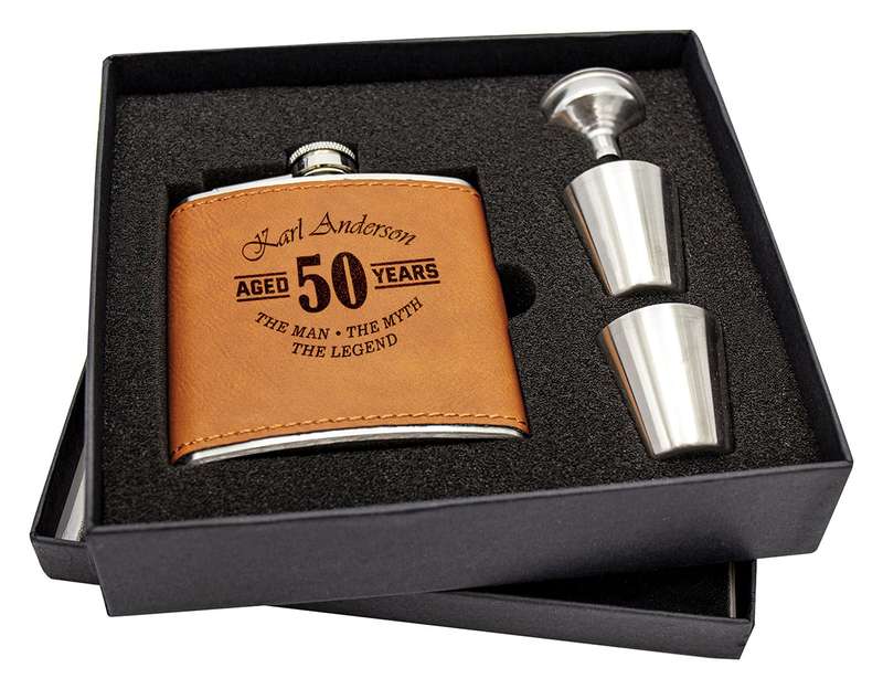 Flask Gift Box with Cups